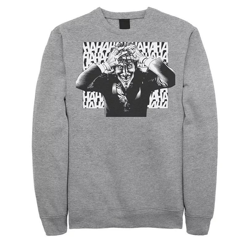 Men's DC Comics The Joker HAHAHA Sweatshirt, Size: XXL, Grey Heather Product Image