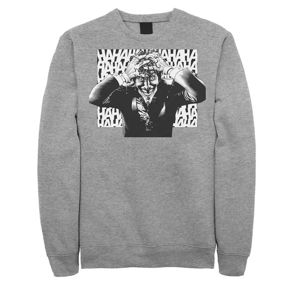Men's DC Comics The Joker HAHAHA Sweatshirt, Size: XXL, Grey Heather Product Image