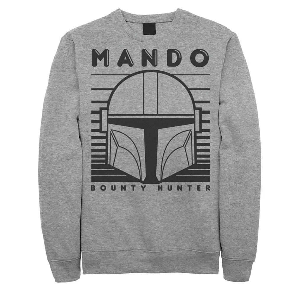 Men's Star Wars The Mandalorian Moff Gideion Badge Stamp Sweatshirt, Size: Small, Athletic Grey Product Image