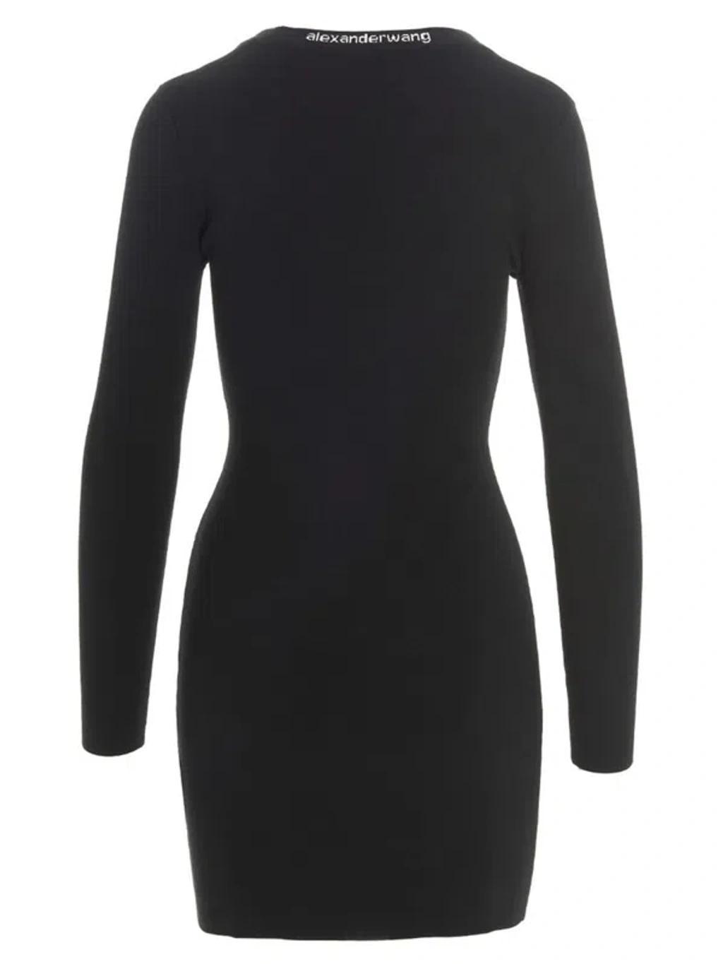 ALEXANDER WANG T T By Alexander Wang Logo Dress In Black Product Image