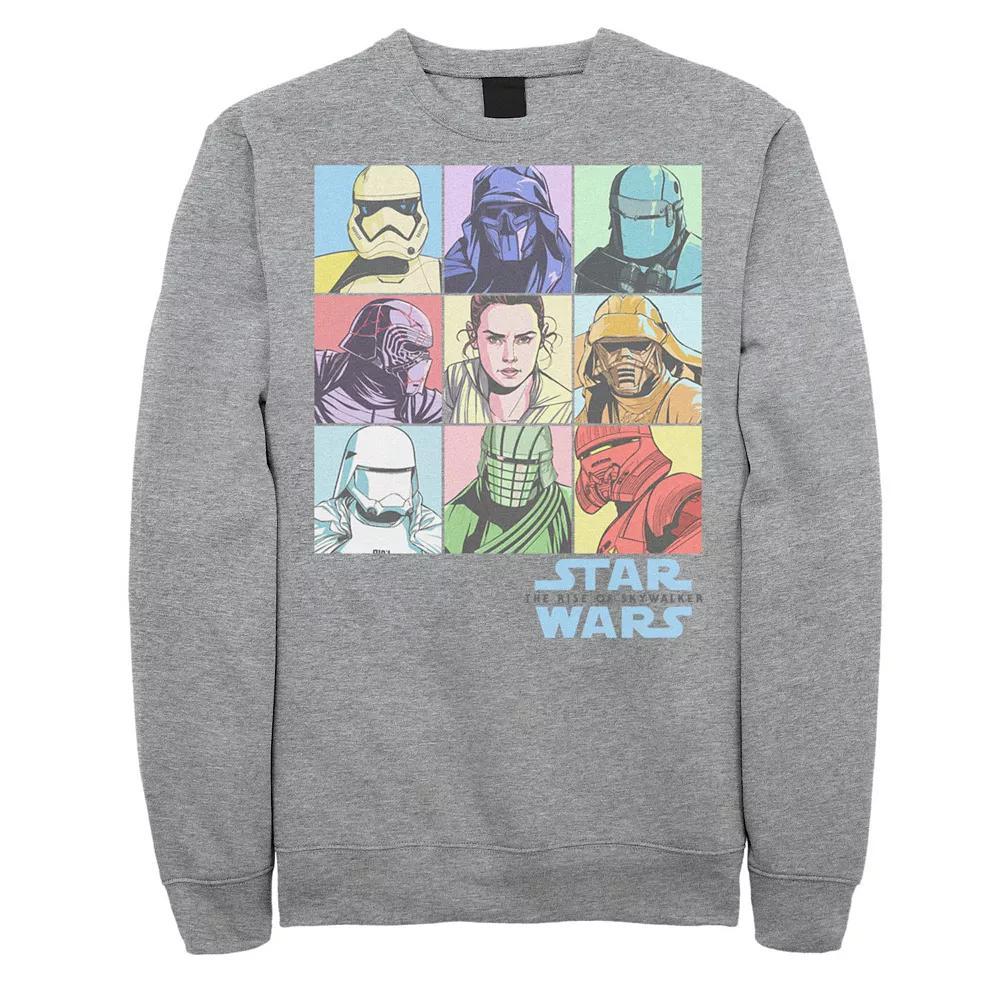 Men's Star Wars The Rise of Skywalker Character Box Sweatshirt, Size: XXL, Athletic Grey Product Image