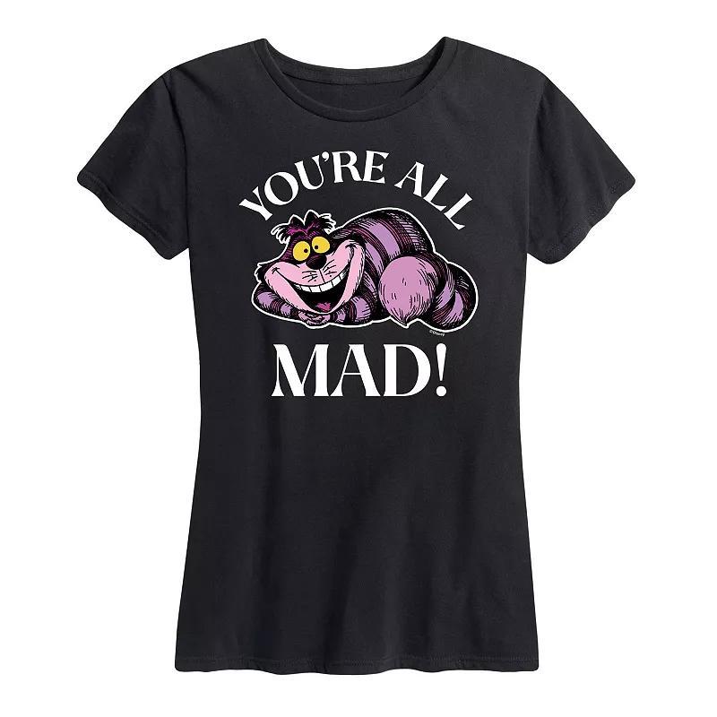 Disney's Alice in Wonderland Women's You're All Mad Graphic Tee, Girl's, Size: Small, Heather Grey Product Image