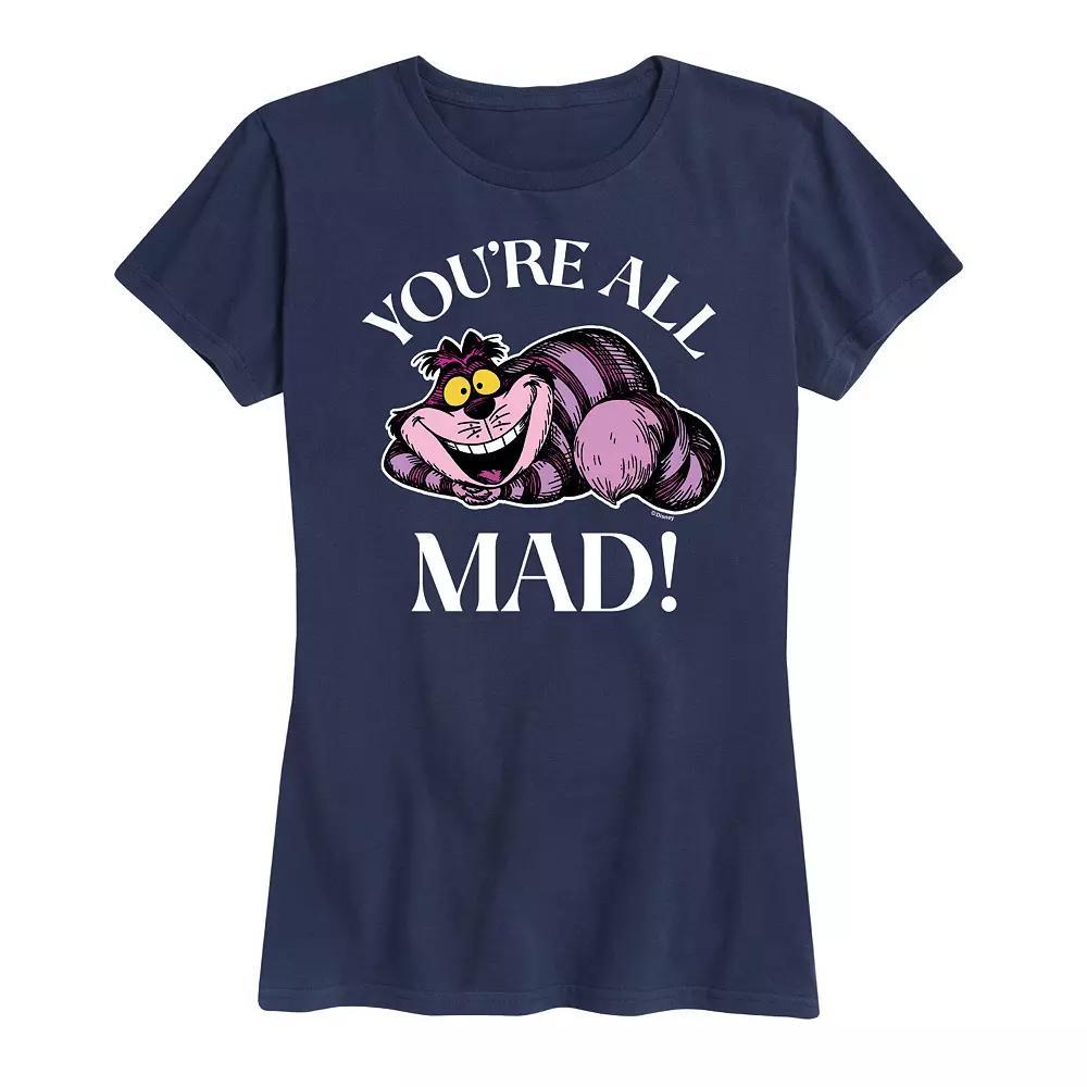 Disney's Alice in Wonderland Women's You're All Mad Graphic Tee, Girl's, Size: Small, Heather Grey Product Image