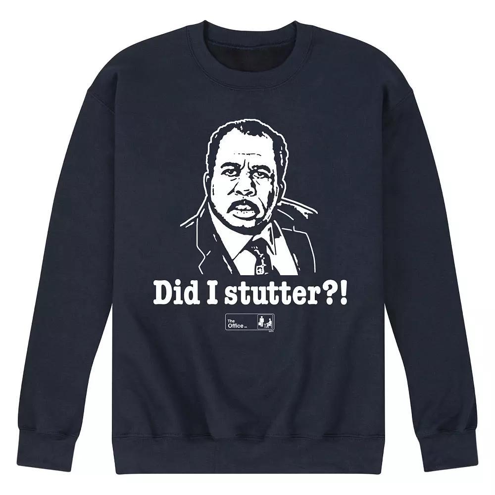Mens The Office Did I Stutter Sweatshirt Blue Product Image