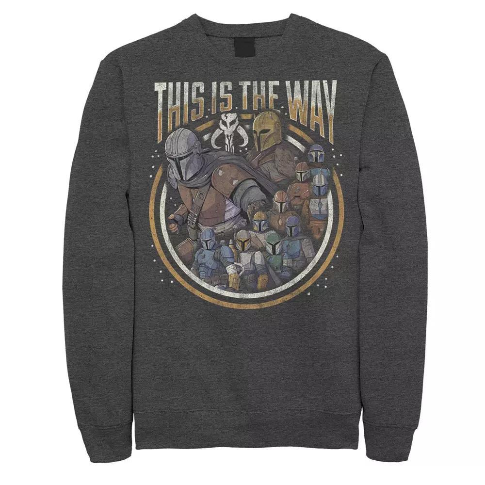 Men's Star Wars The Mandalorian Group Shot This Is The Way Sweatshirt, Size: Medium, Grey Heather Product Image