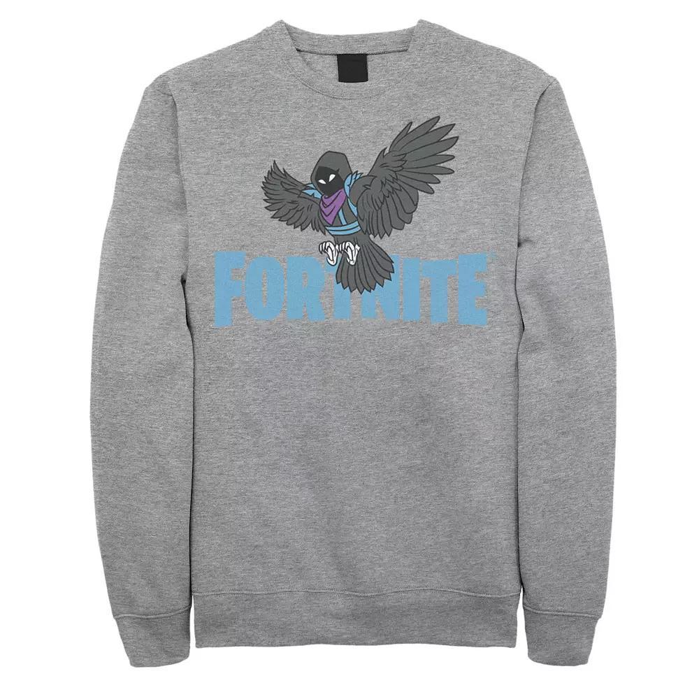Men's Fortnite Raven Logo Sweatshirt, Size: Large, Athletic Grey Product Image