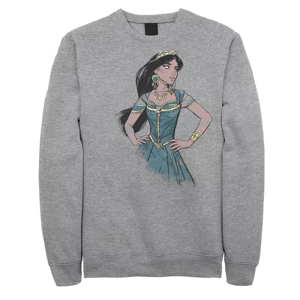 Disney's Aladdin Jasmine Pose Men's Sweatshirt, Size: Medium, Athletic Grey Product Image