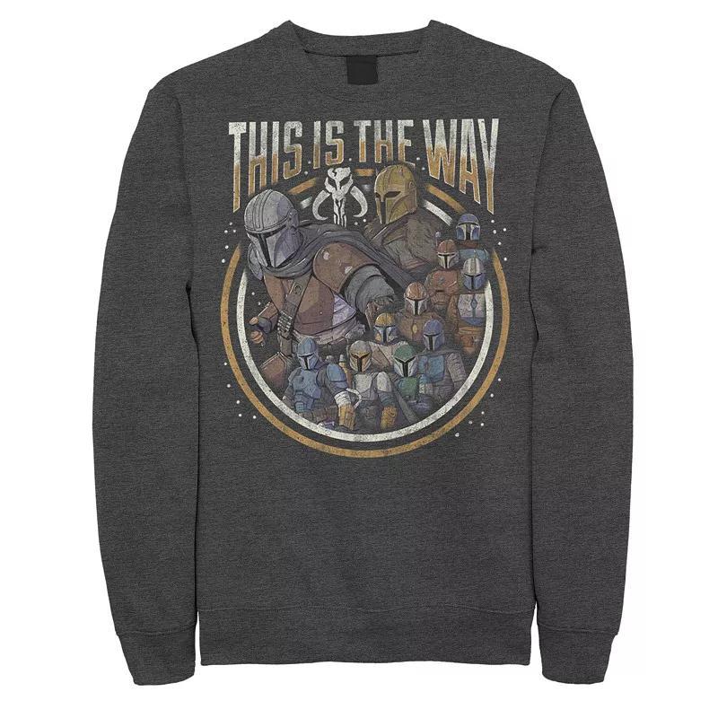 Men's Star Wars The Mandalorian Group Shot This Is The Way Sweatshirt, Size: Medium, Grey Heather Product Image