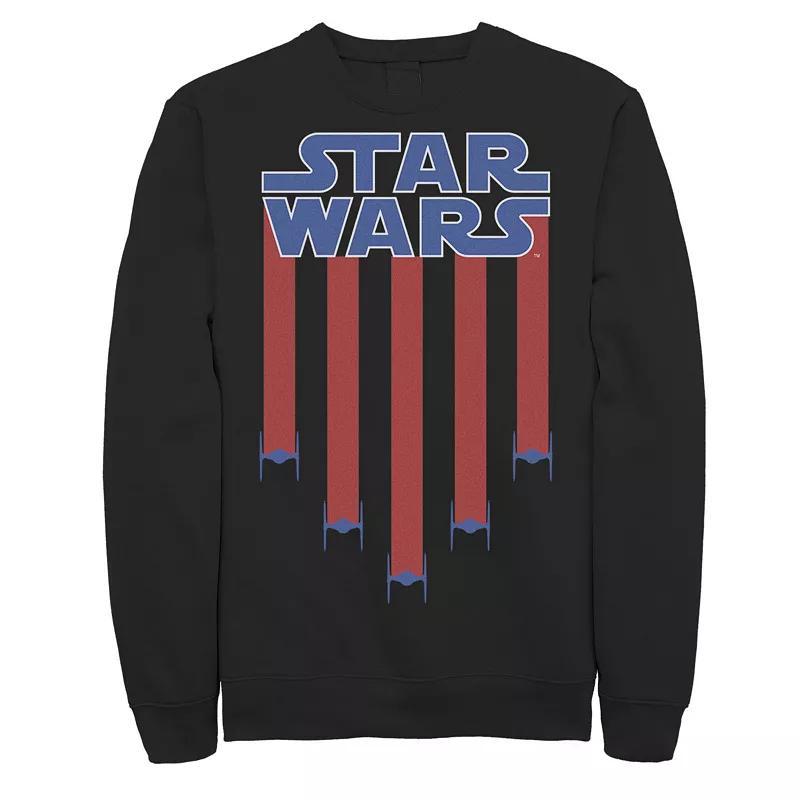 Mens Star Wars Fighter Jets Star Bangled Banner July 4th Sweatshirt Product Image