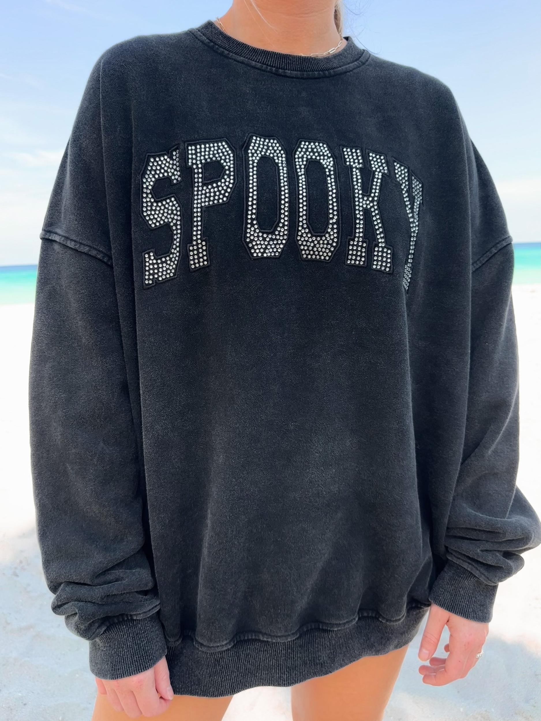 SPOOKY RHINESTONE SWEATSHIRT Product Image