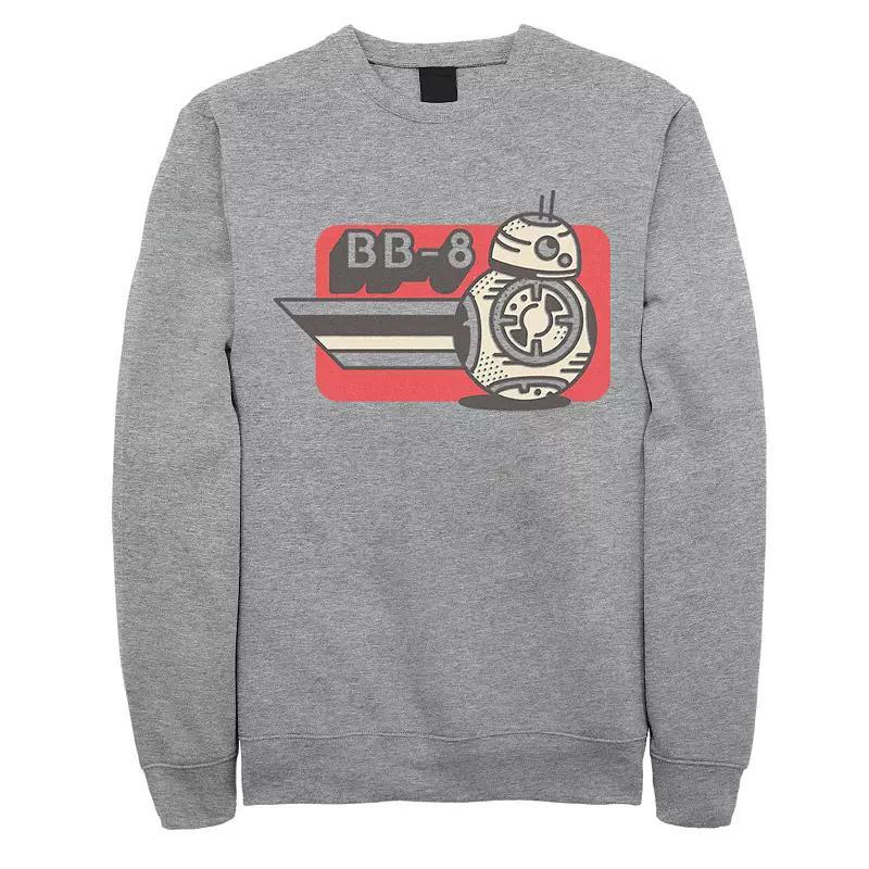 Men's Star Wars The Rise of Skywalker BB-8 on the Run Fleece Graphic Top, Size: XL, Athletic Grey Product Image