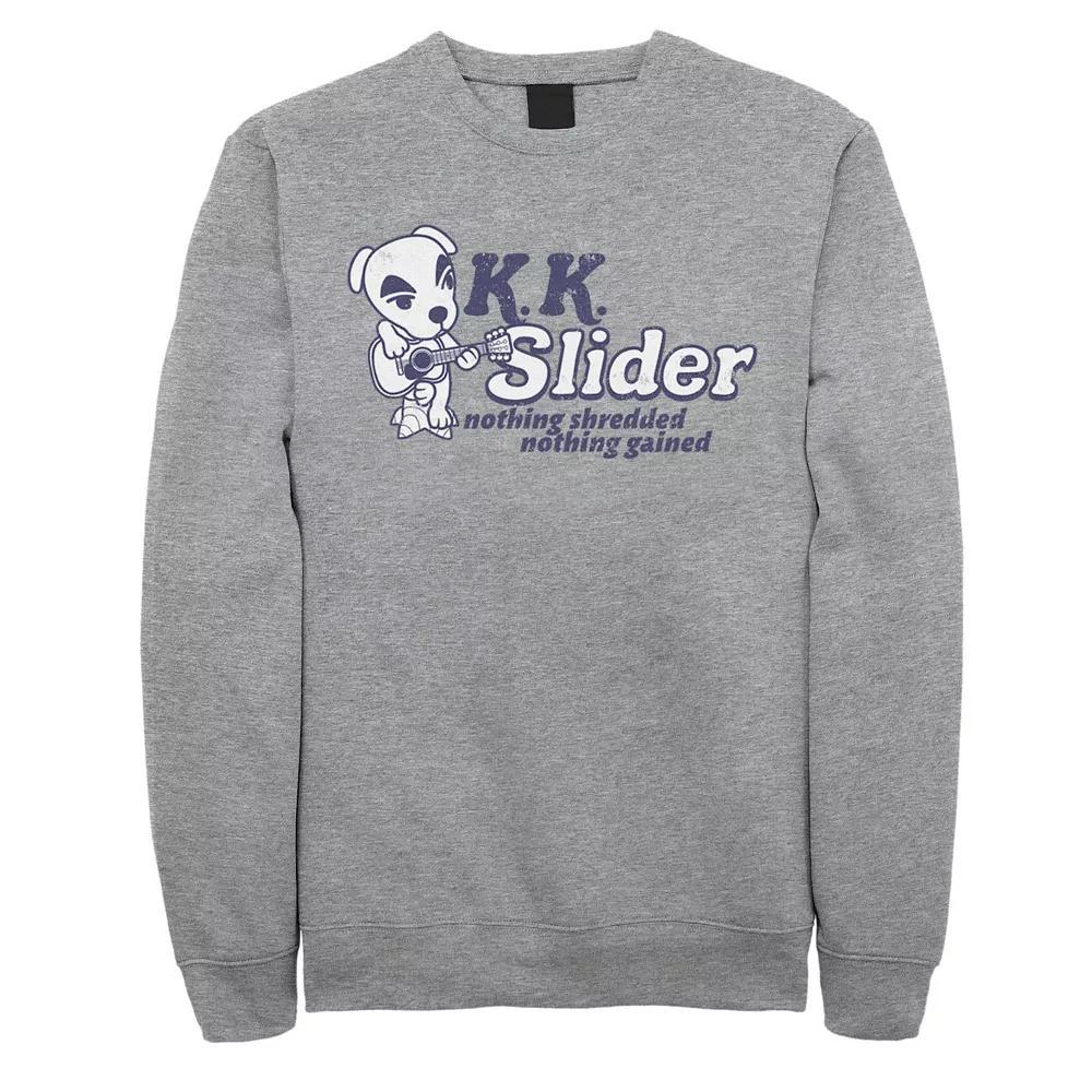 Big & Tall Animal Crossing K.K. Slider Nothing Shredded Nothing Gained Fleece Sweatshirt, Men's, Size: 4XL, Athletic Grey Product Image