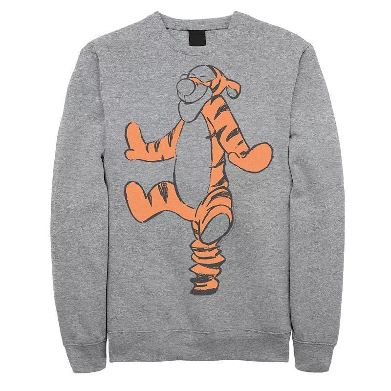Disney's Big & Tall Winnie The Pooh Tigger Art Sketch Fleece, Men's, Size: 3XB, Athletic Grey Product Image