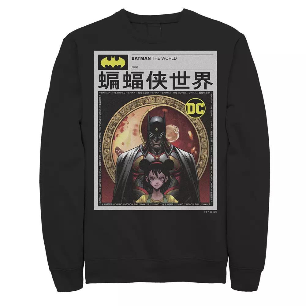Mens Batman: The World News Poster Sweatshirt Product Image