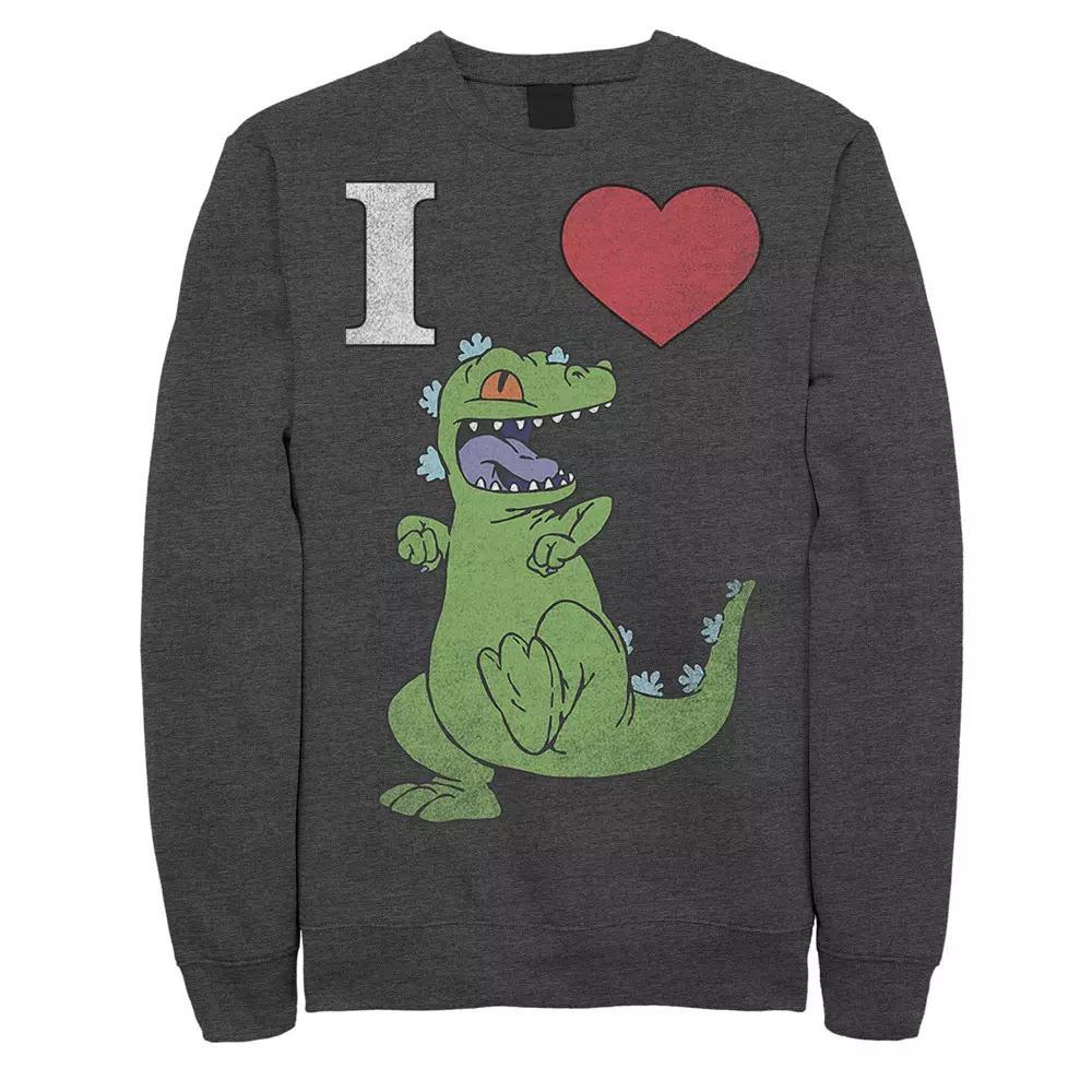Men's Nickelodeon RugRats I Love Reptar Sweatshirt, Size: Large, Grey Heather Product Image