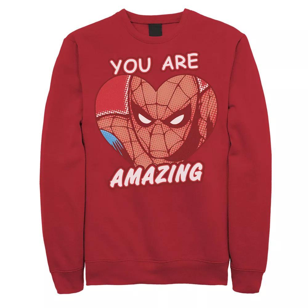 Men's Marvel Amazing Heart Comic Tee, Size: Small, White Product Image