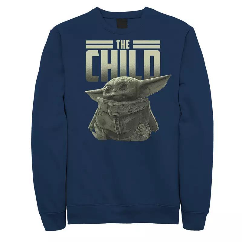 Men's Star Wars The Mandalorian The Child Portrait Sweatshirt, Size: Medium, Black Product Image