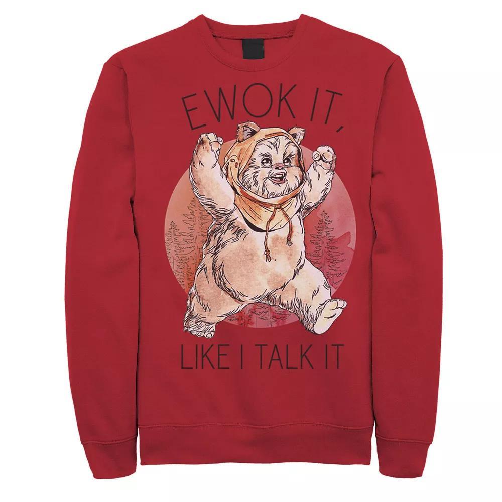 Men's Star Wars Ewok It Sweatshirt, Size: Large, Red Product Image