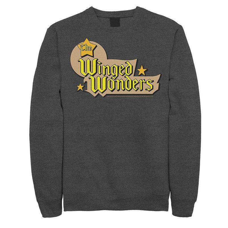 Men's DC Comics The Winged Wonders Text Logo Sweatshirt, Size: Small, Athletic Grey Product Image