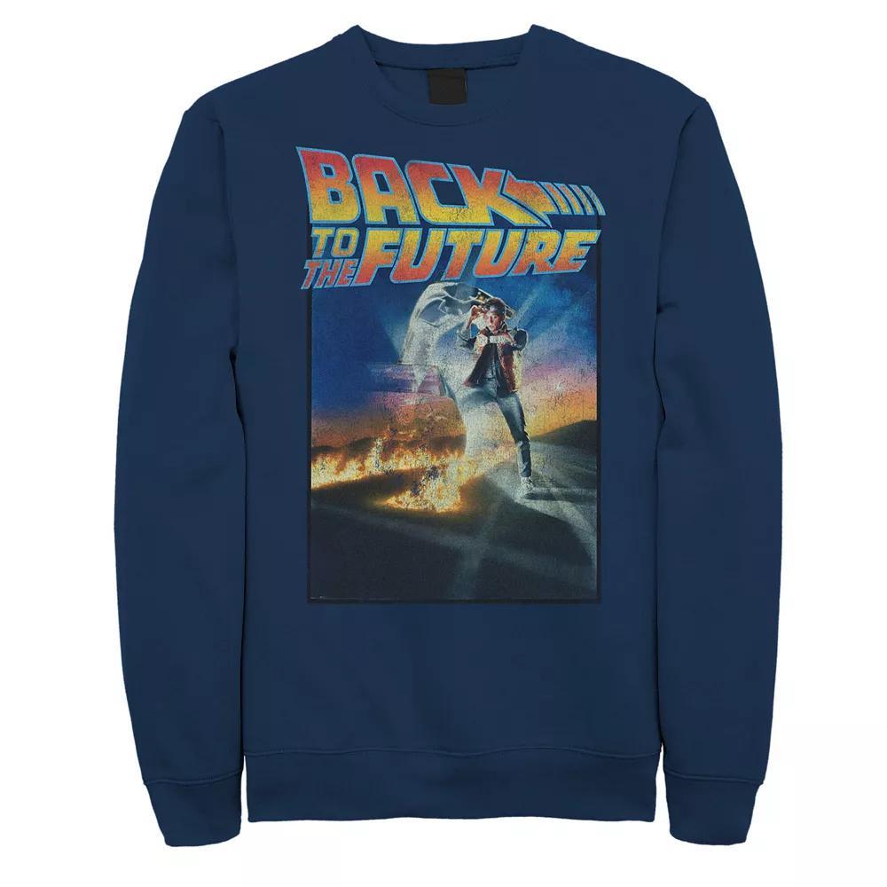 Big & Tall Back To The Future Classic Poster Sweatshirt, Mens Blue Product Image