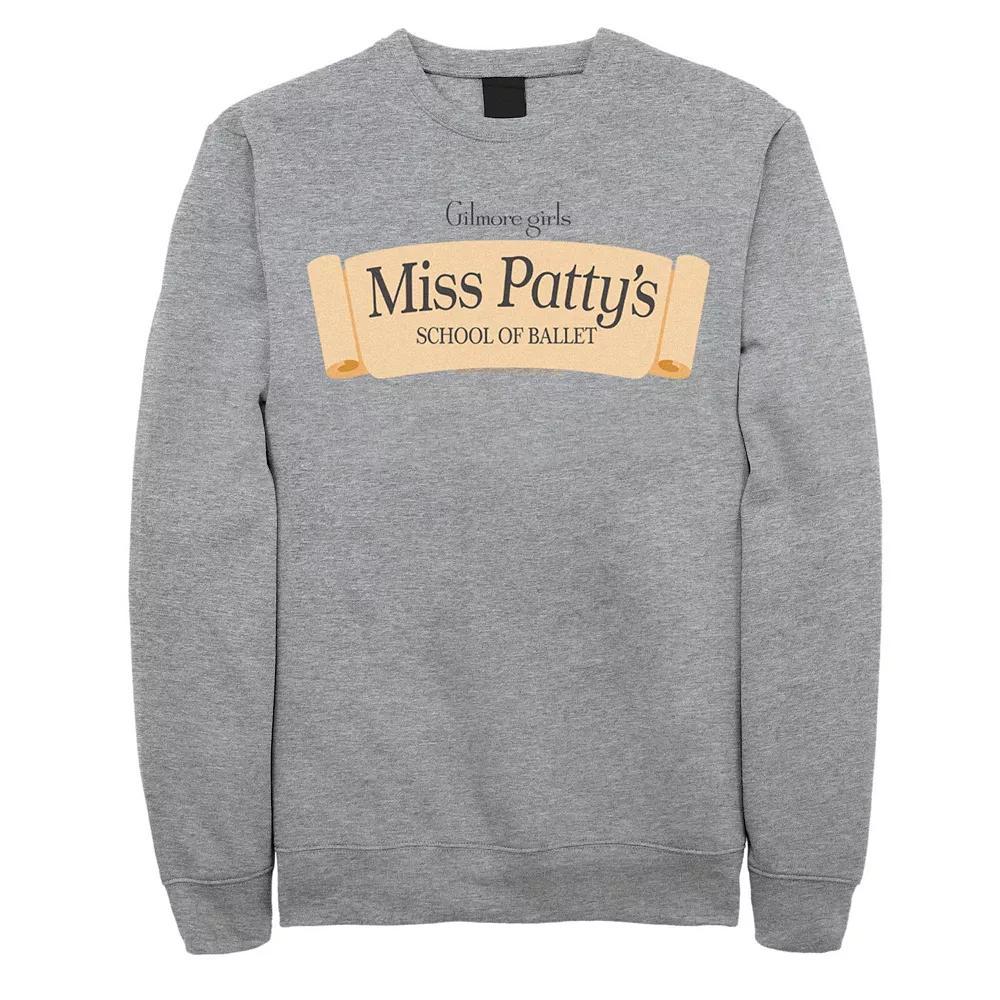 Men's Gilmore Girls Miss Patty's School Of Ballet Logo Sweatshirt, Size: Medium, Athletic Grey Product Image