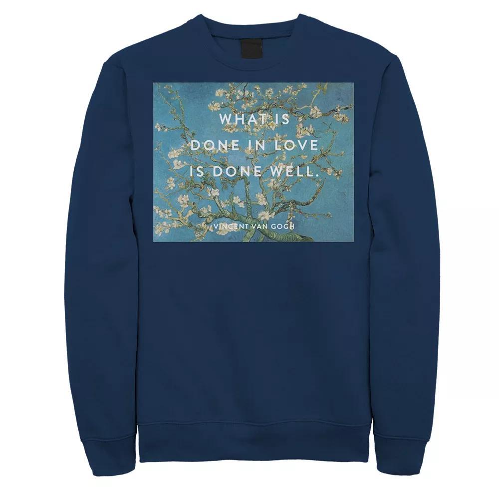 Men's Fifth Sun "What Is Done In Love Is Done Well" Floral Sweatshirt, Size: Medium, Blue Product Image