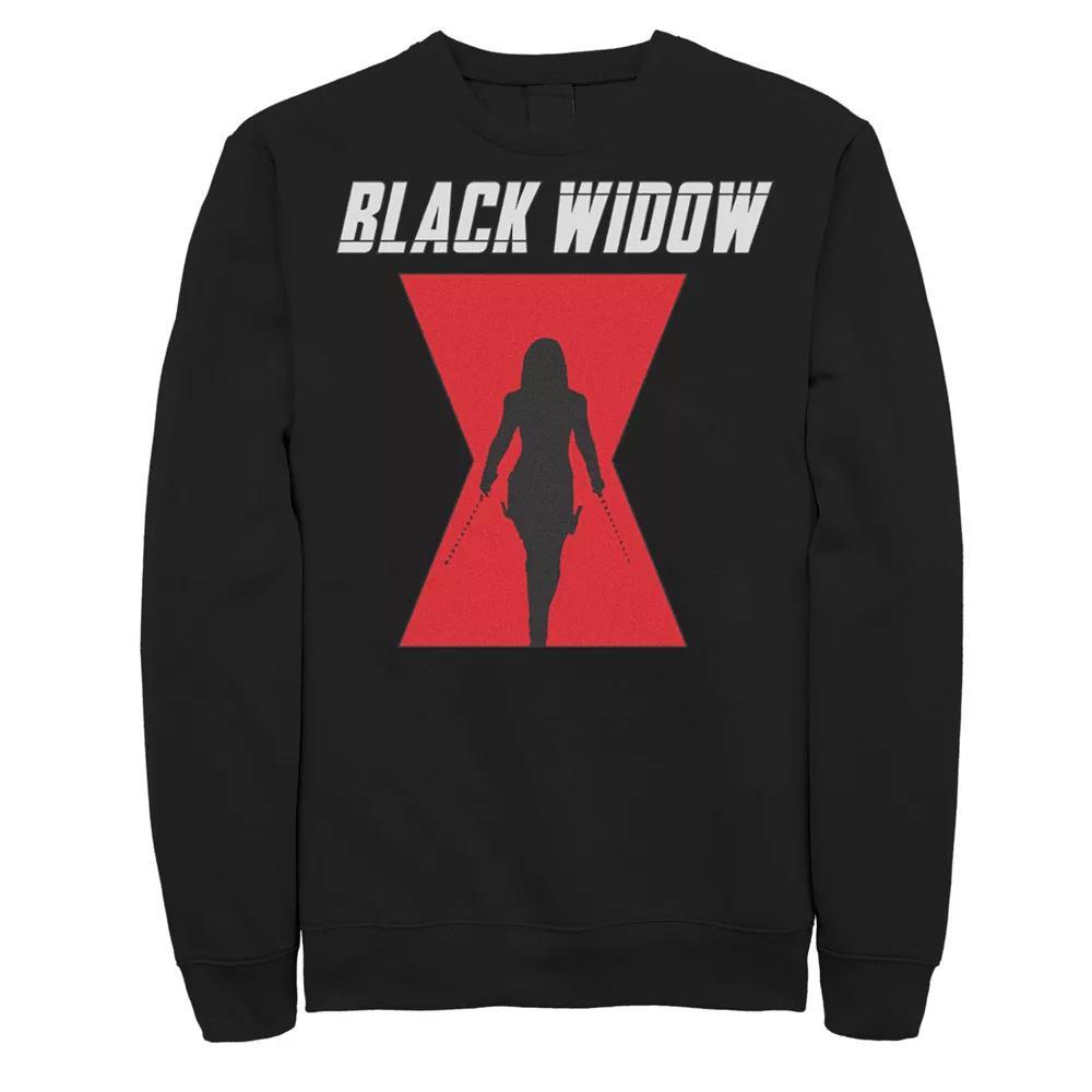 Men's Marvel Black Widow Logo Silhouette Sweatshirt, Size: 3XL Product Image
