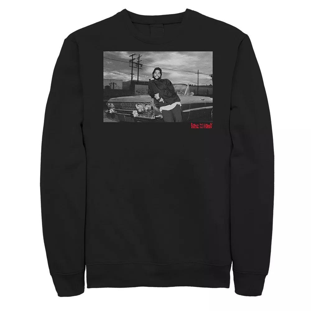 Big & Tall Boyz N The Hood Doughboy Leaning On Impala Fleece Sweatshirt, Men's, Size: XL Tall, Black Product Image