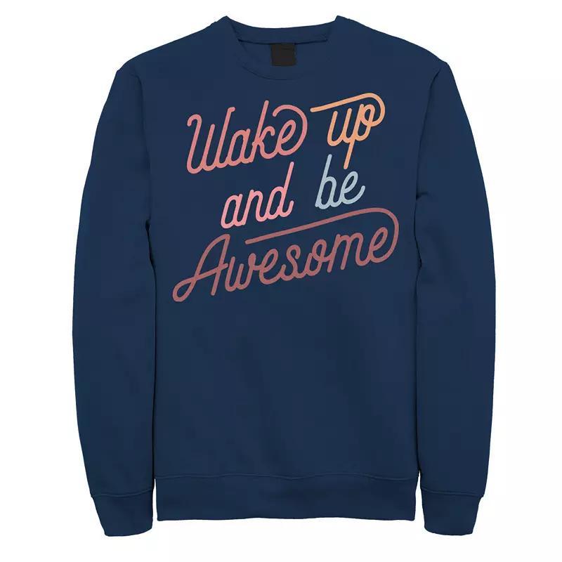 Men's DC Comics Superman Negative Hue Chest Logo Poster Fleece Sweatshirt, Size: XXL, Blue Product Image