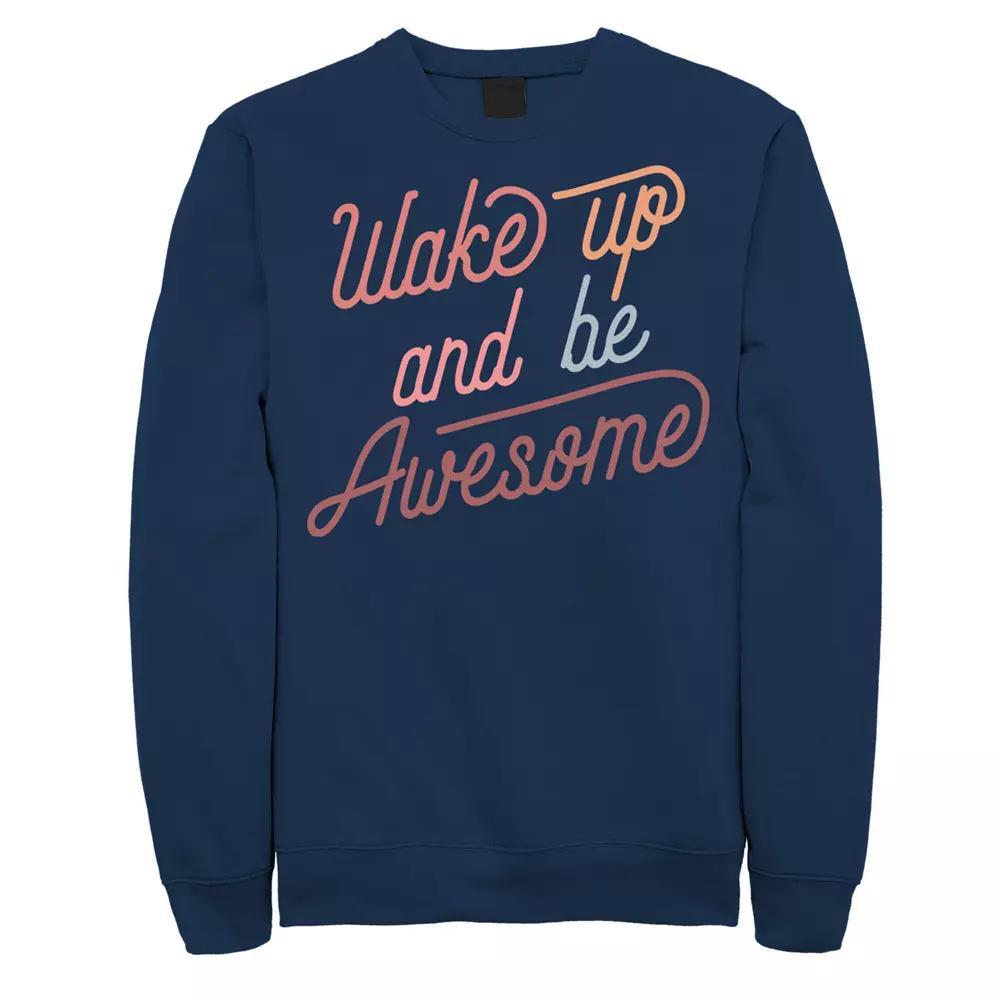 Men's DC Comics Superman Negative Hue Chest Logo Poster Fleece Sweatshirt, Size: XXL, Blue Product Image