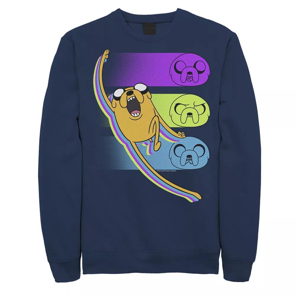 Mens Cartoon Network Adventure Time Jake Emotions Sweatshirt Athletic Grey Product Image