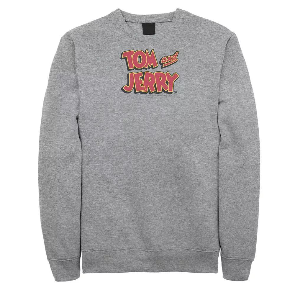 Men's Tom & Jerry Tom Jerry Logo Sweatshirt, Size: XXL, Athletic Grey Product Image
