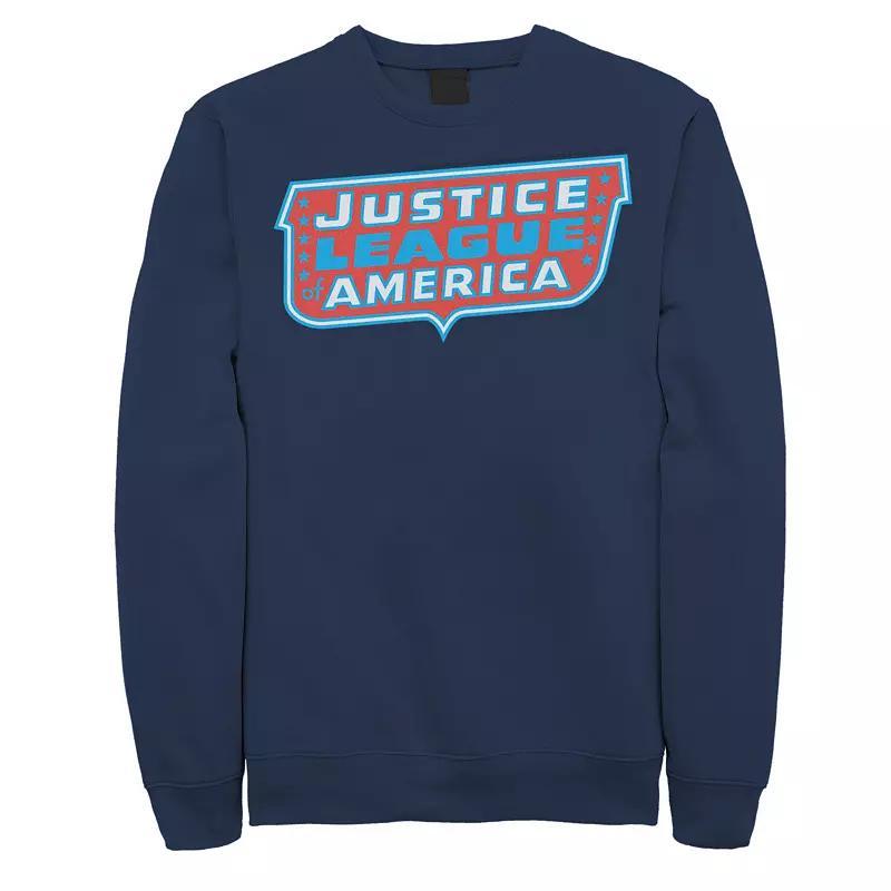 Men's DC Comics Justice League Of America Text Poster Logo Sweatshirt, Size: XXL, Athletic Grey Product Image