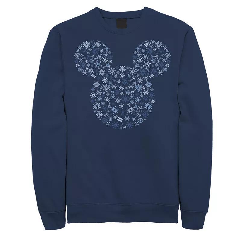 Disney's Mickey Mouse Men's Snowflake Fill Sweatshirt, Size: Medium, Blue Product Image