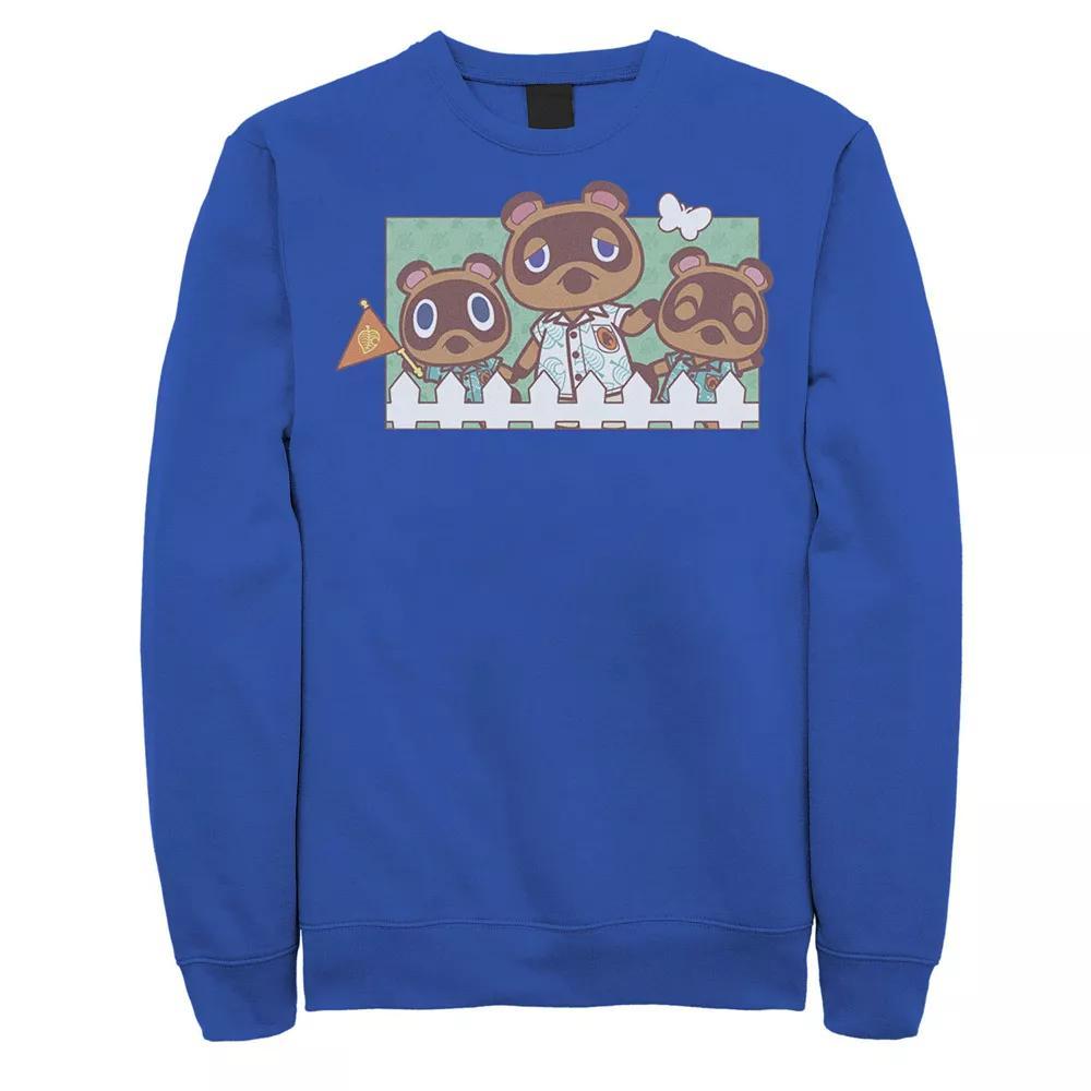 Men's Animal Crossing New Horizons Nook Family Portrait Sweatshirt, Size: Large, Red Product Image