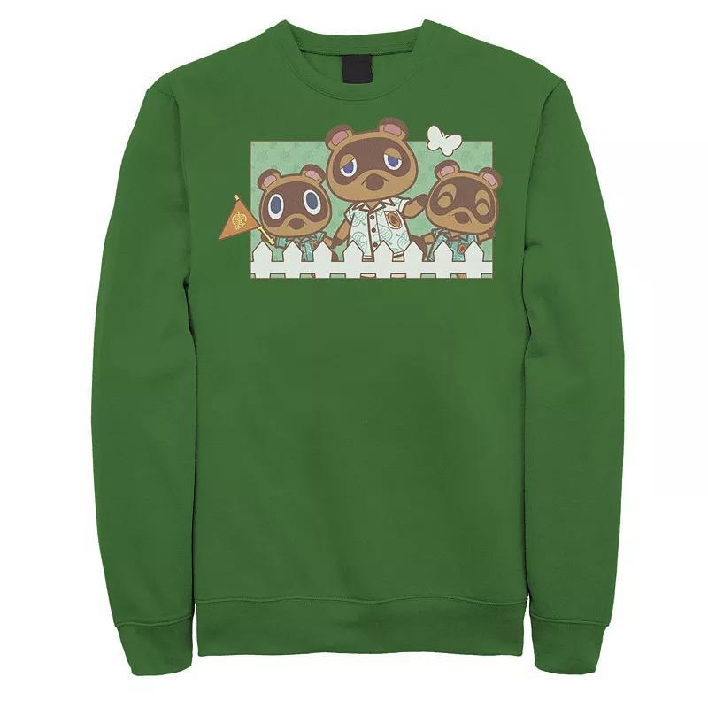 Men's Animal Crossing New Horizons Nook Family Portrait Sweatshirt, Size: Large, Red Product Image