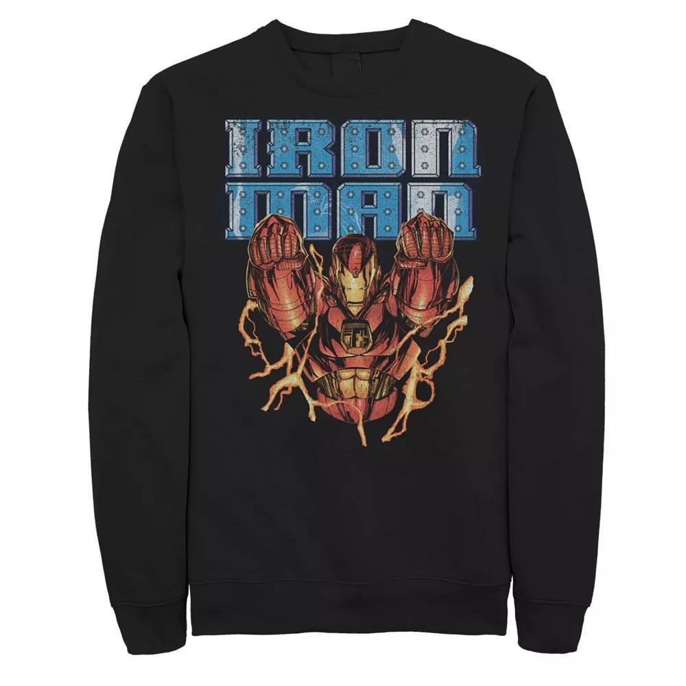 Men's Marvel Avengers Endgame Mom I Love You 3000 Iron Man Fill Sweatshirt, Size: XXL, Black Product Image