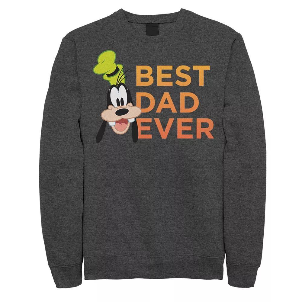 Men's Disney's Goofy Best Dad Ever Sweatshirt, Size: Large, Grey Heather Product Image