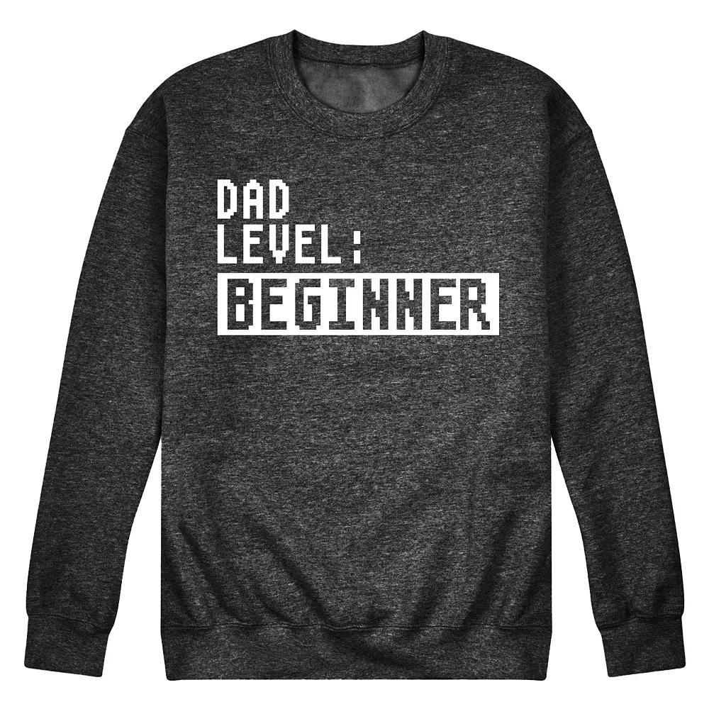 Mens Dad level Beginner Fleece Sweatshirt Product Image