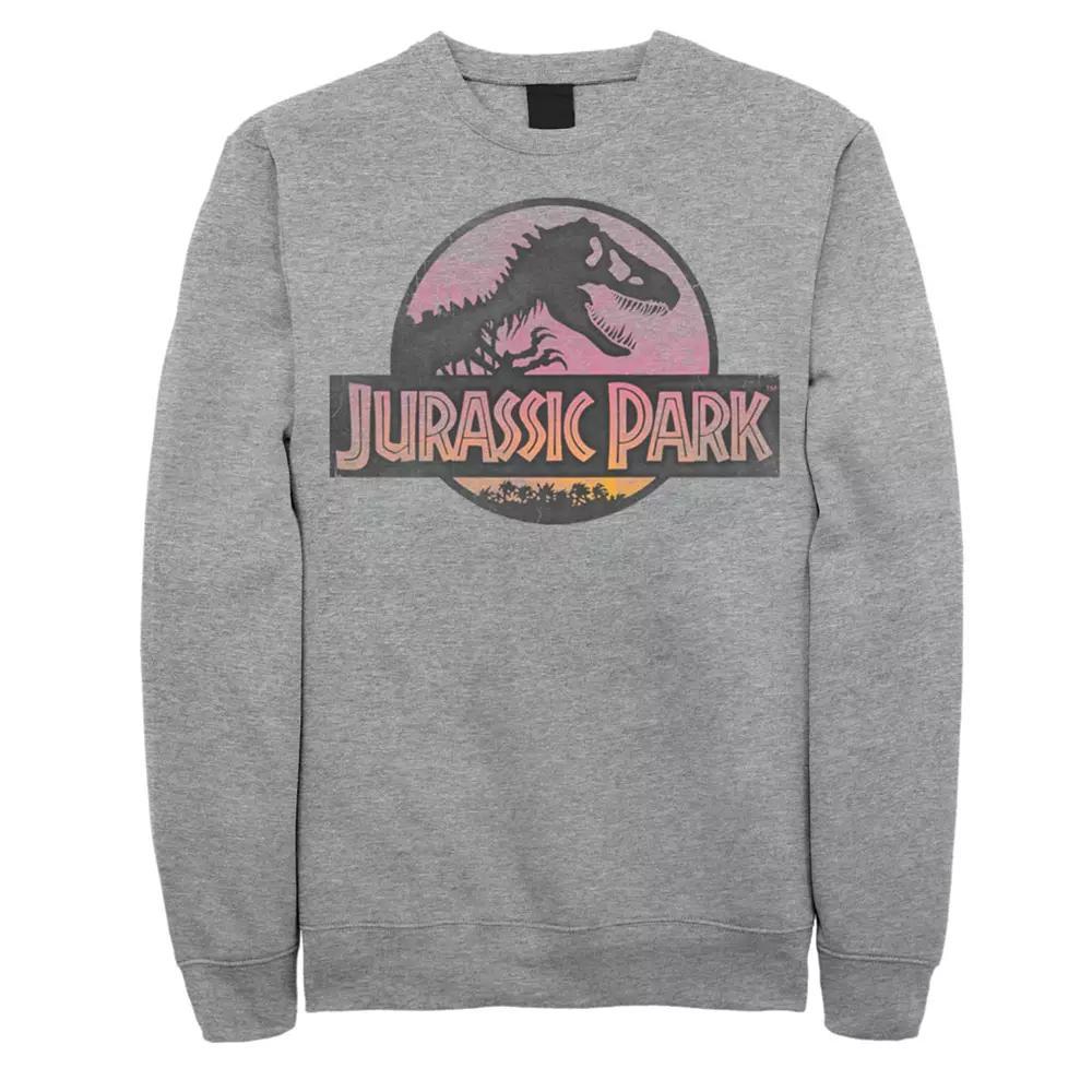 Men's Jurassic Park Safari Logo Sweatshirt, Size: XXL, Athletic Grey Product Image