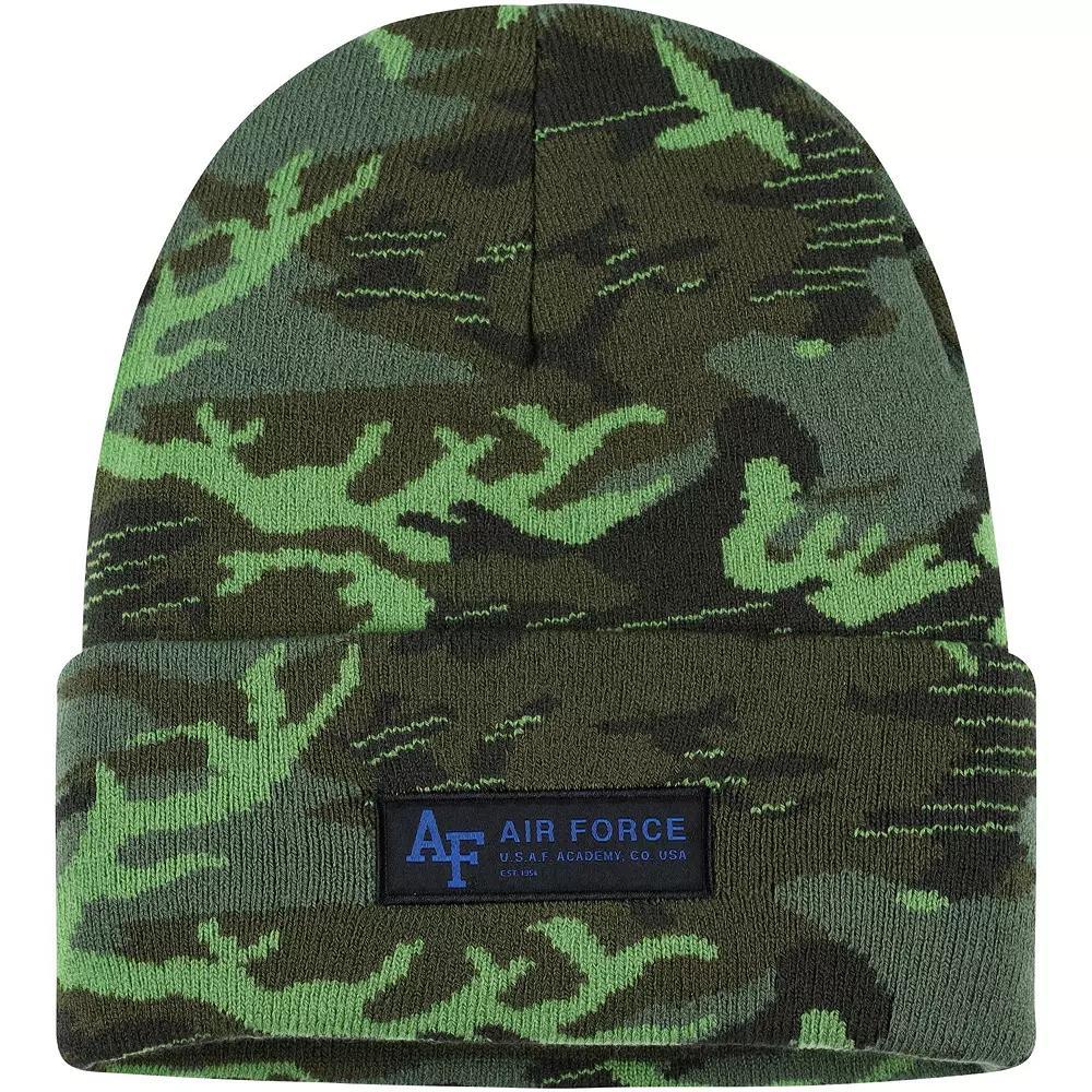 Men's Nike Camo TCU Horned Frogs Veterans Day Cuffed Knit Hat, Green Product Image