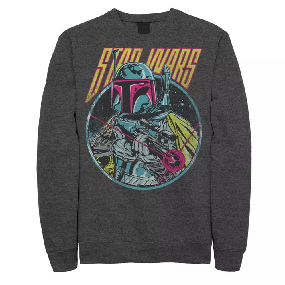 Men's Star Wars Bobba Blaster Sweatshirt, Size: Large, Grey Heather Product Image