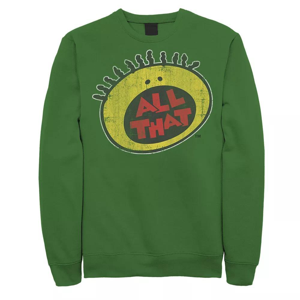 Men's Nickelodeon All That Classic Vintage Face Sweatshirt, Size: XL, Kelly Product Image