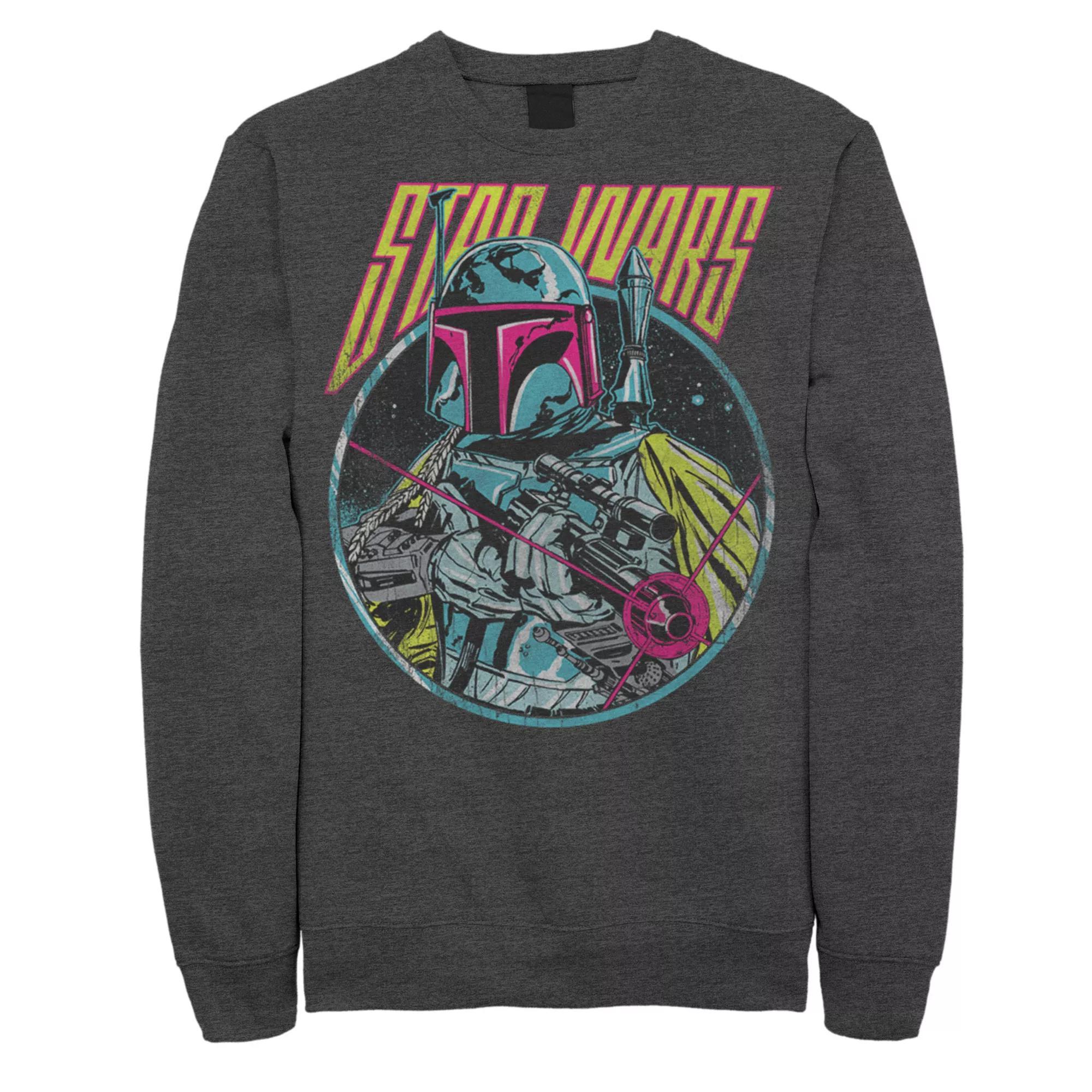 Men's Star Wars Bobba Blaster Sweatshirt, Size: Large, Grey Heather Product Image