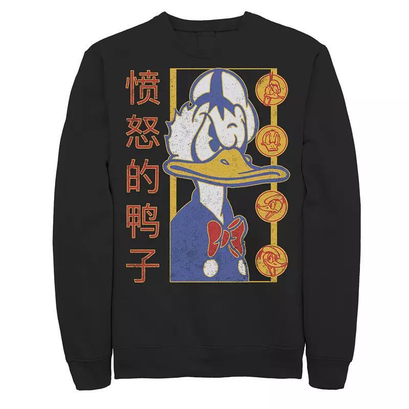Disney's Mickey And Friends Donald Duck Kanji Men's Sweatshirt, Size: Medium, Black Product Image