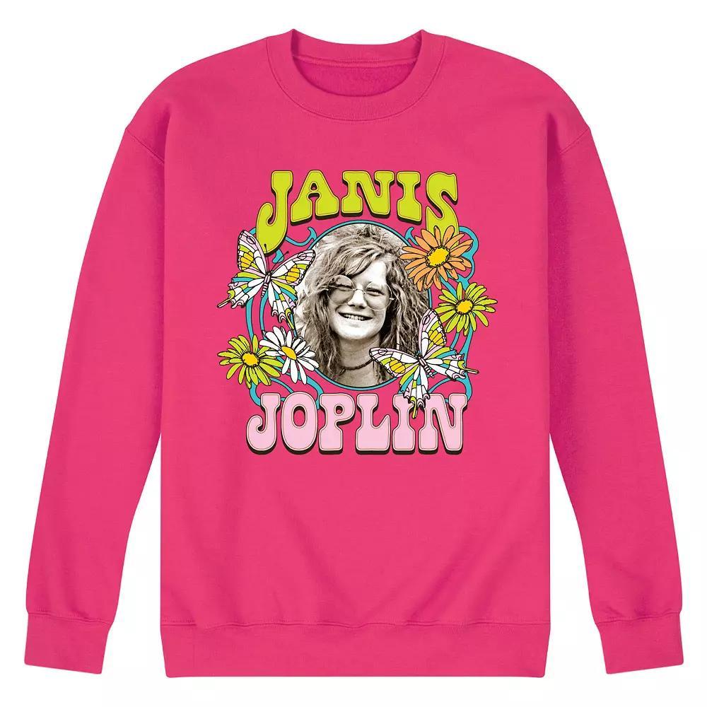 Mens Janis Joplin Butterfly Flowers Sweatshirt Product Image