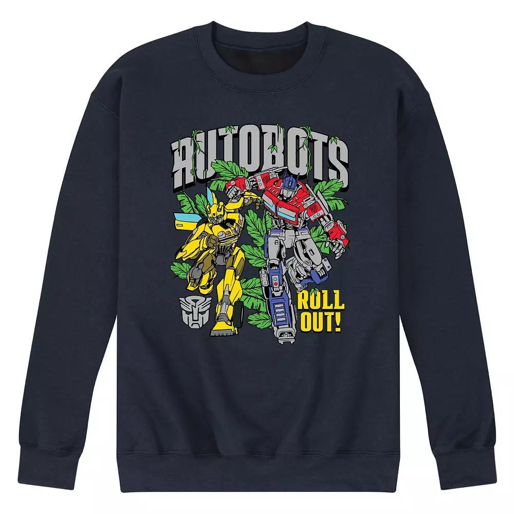 Mens Transformers Autobots Roll Out Fleece Sweatshirt Blue Product Image