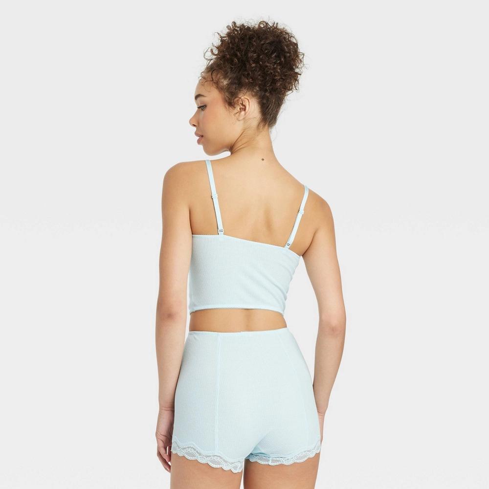Womens Waffle Brami - Colsie Blue M Product Image