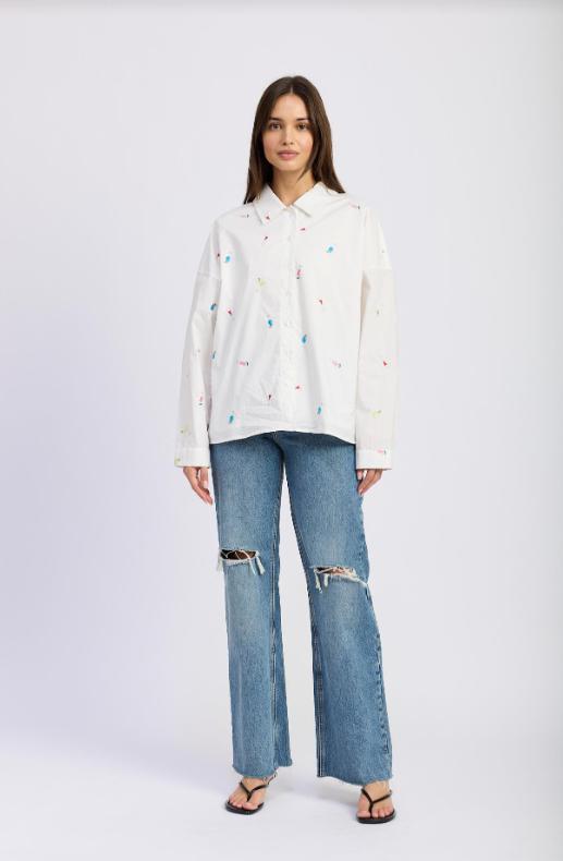 Nellie Short | White Pink Multi Product Image