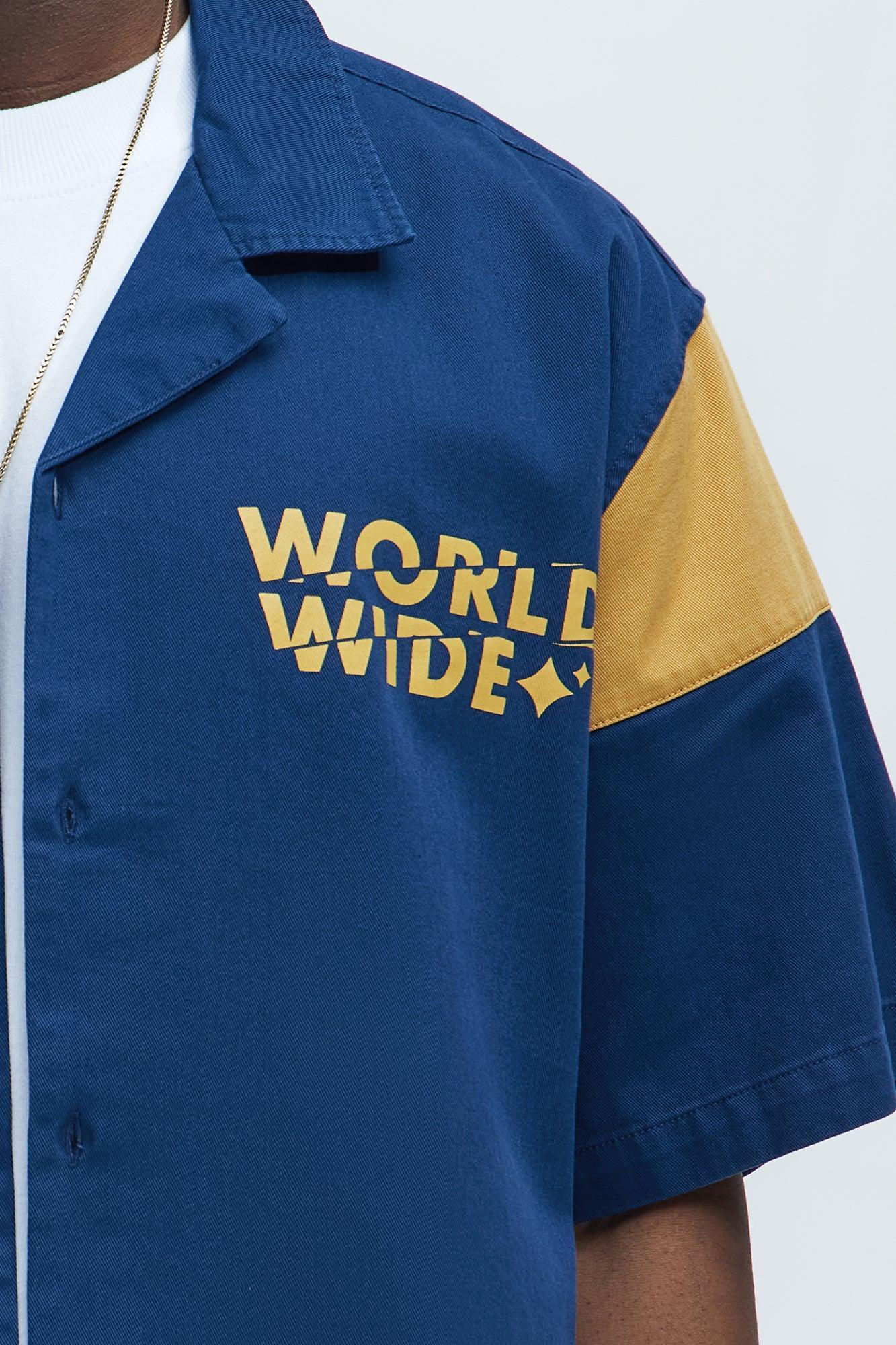 Freedom Graphic Cropped Shirt - Navy/combo Product Image